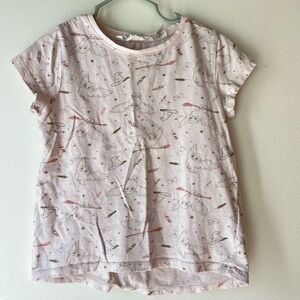 🌼 5/$20 Harry Potter Girls Tee | Size 5-6Y | Hedwig Owl Print T-Shirt Cotton